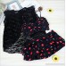 ACVIP Little Girl Lips Printed Top Skirted Bottom Cover Up 3 Pcs Set Swimsuit Black B07563PYGT